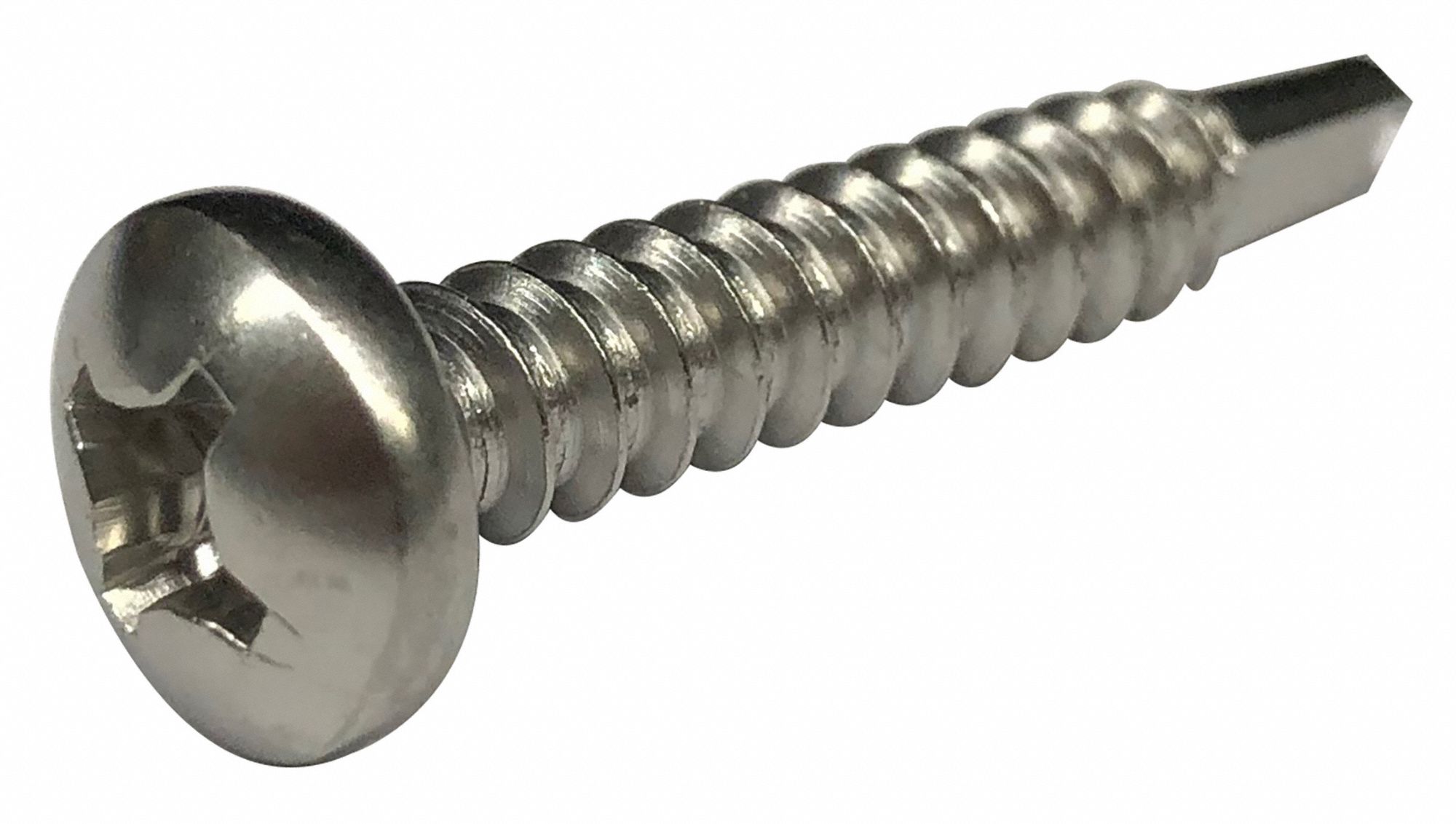Type 23 Slotted Drive Steel Thread Cutting Screw 1 Length #10-32 Thread Size Hex Washer Head Pack of 50 Zinc Plated Finish 