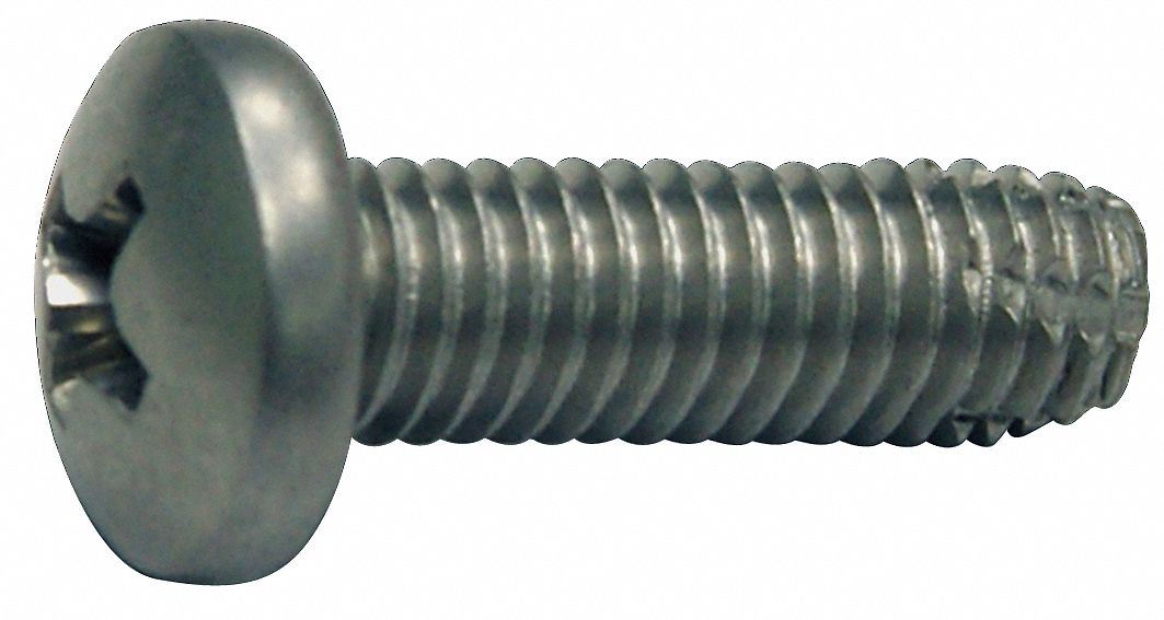 4-40 X 1/4 Slotted Pan Type F Thread Cutting Screw 410 Stainless Steel Package Qty 100 