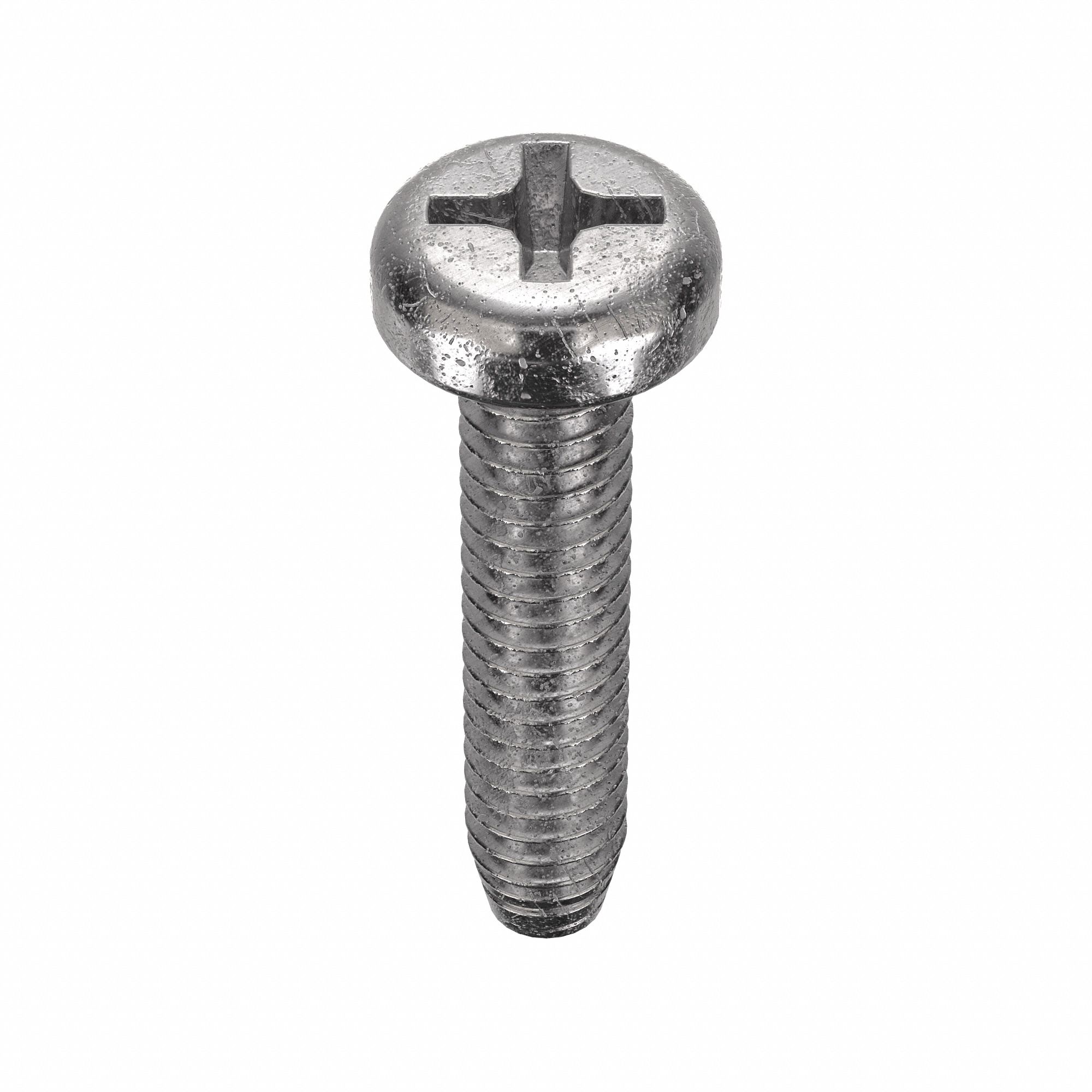 Thread-Cutting Screw: #8 Size, 3/4 in Lg, Pan, Phillips, Stainless Steel, Plain, 100 PK
