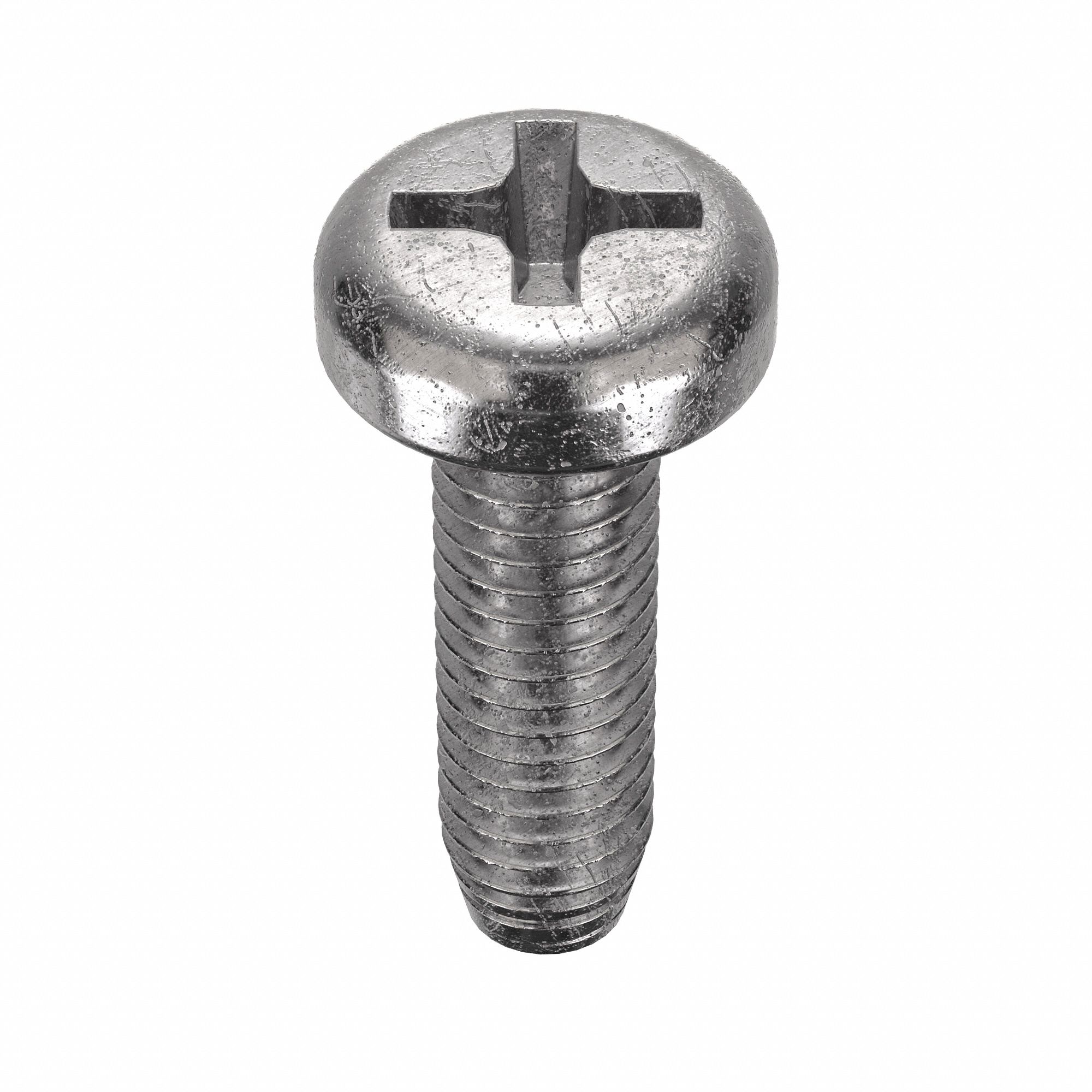 THREAD CUTTING SCREW, SIZE #10, ⅝ IN L, 410 STAINLESS STEEL, PLAIN, PAN, PHILLIPS, F, 100 PK