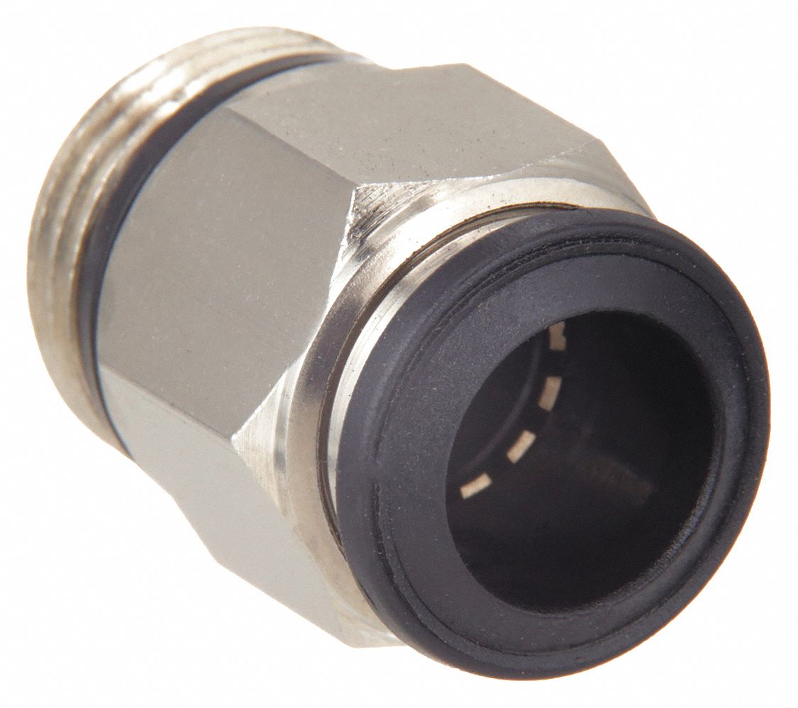 MALE ADAPTER: NICKEL PLATED BRASS, PUSH-TO-CONNECT X UNIVERSAL, FOR 12 MM TUBE OD, 3 PK