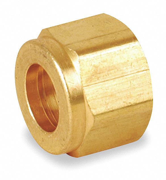 Brass, For 5/8 in Tube OD, Single Ferrule Nut - 1WVJ6