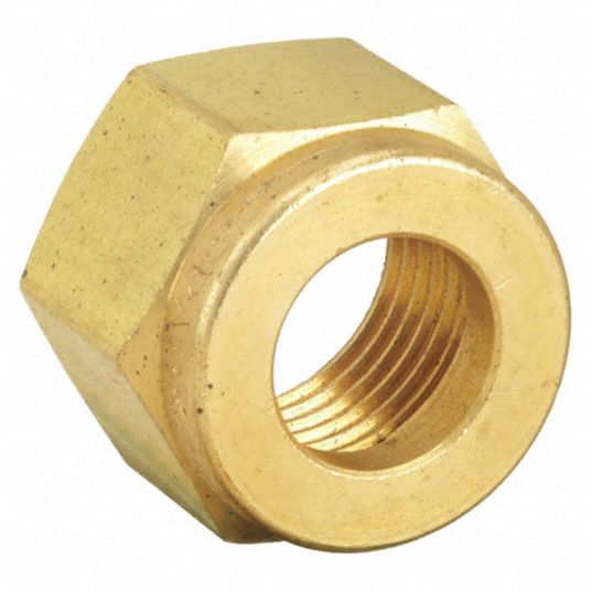 Brass, For 1/4 in Tube OD, Double Ferrule Nut - 1WVH8