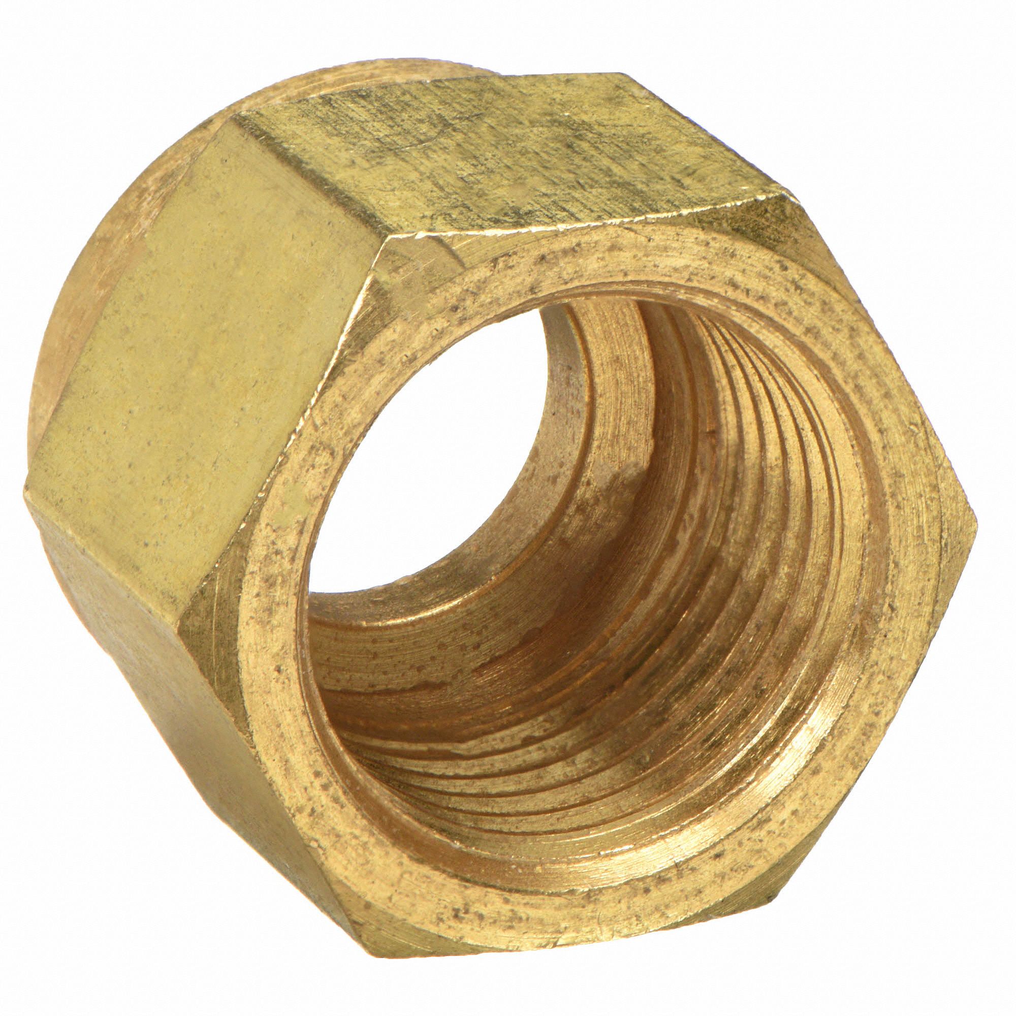 PARKER Single Ferrule Nut, 1/2 in Tube Size, Metal, 7/8 in Hex Size