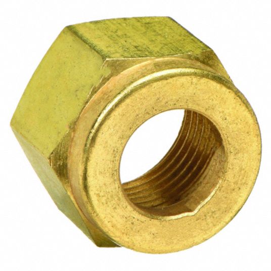 Brass, For 5/8 in Tube OD, Single Ferrule Nut - 1WVJ6