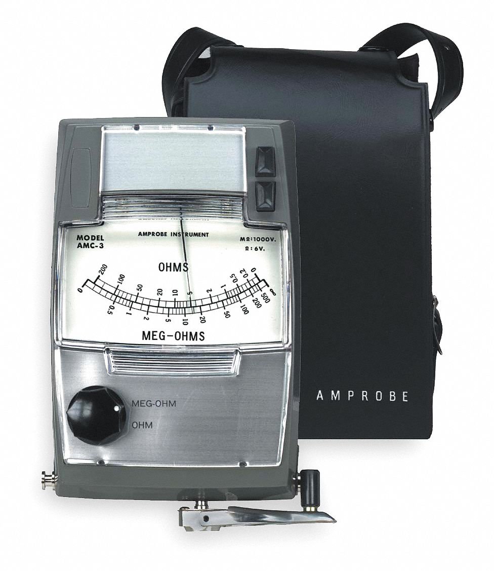 AMPROBE Analog Hand Cranked Megohmmeter; Insulation Resistance Range