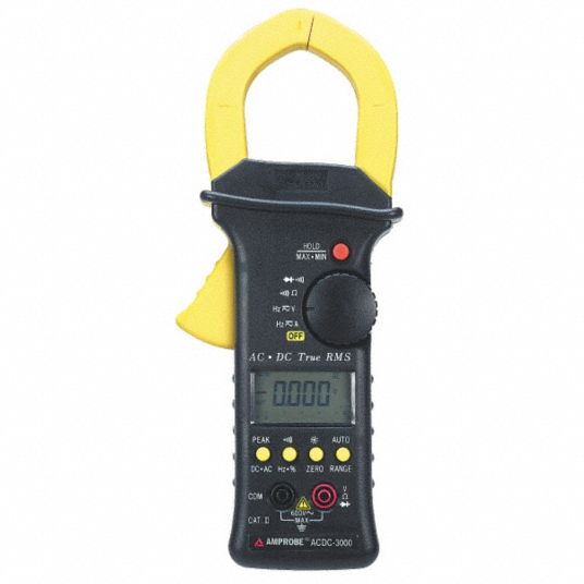 Digital Clamp On Ammeter, 2.0 in (51 mm) Jaw Capacity, CAT III 600V ...