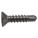 SELF DRILLING SCREW, SIZE #10, 1½ IN L, 410 STAINLESS STEEL, PLAIN, FLAT, PHILLIPS, ROUND, 50 PK