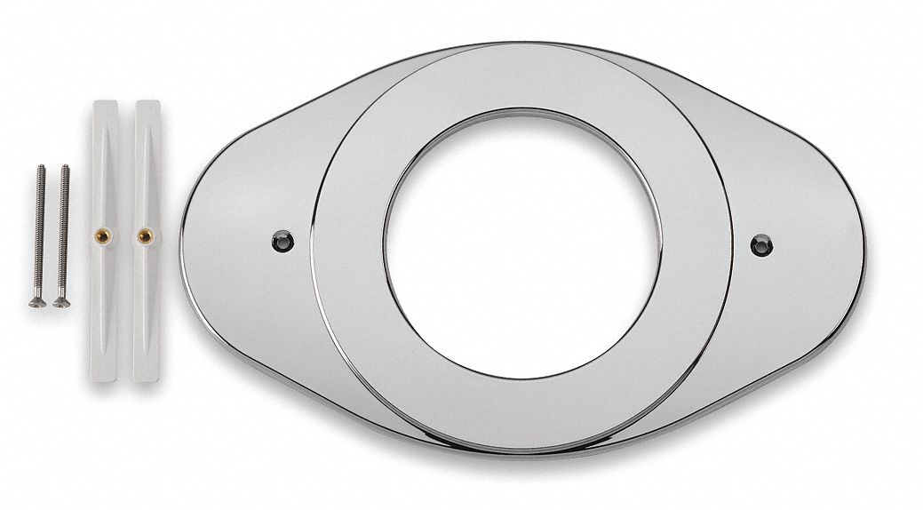 DELTA Delta, Tub and Shower Cover Plate, Chrome 1NNZ7RP29827 Grainger