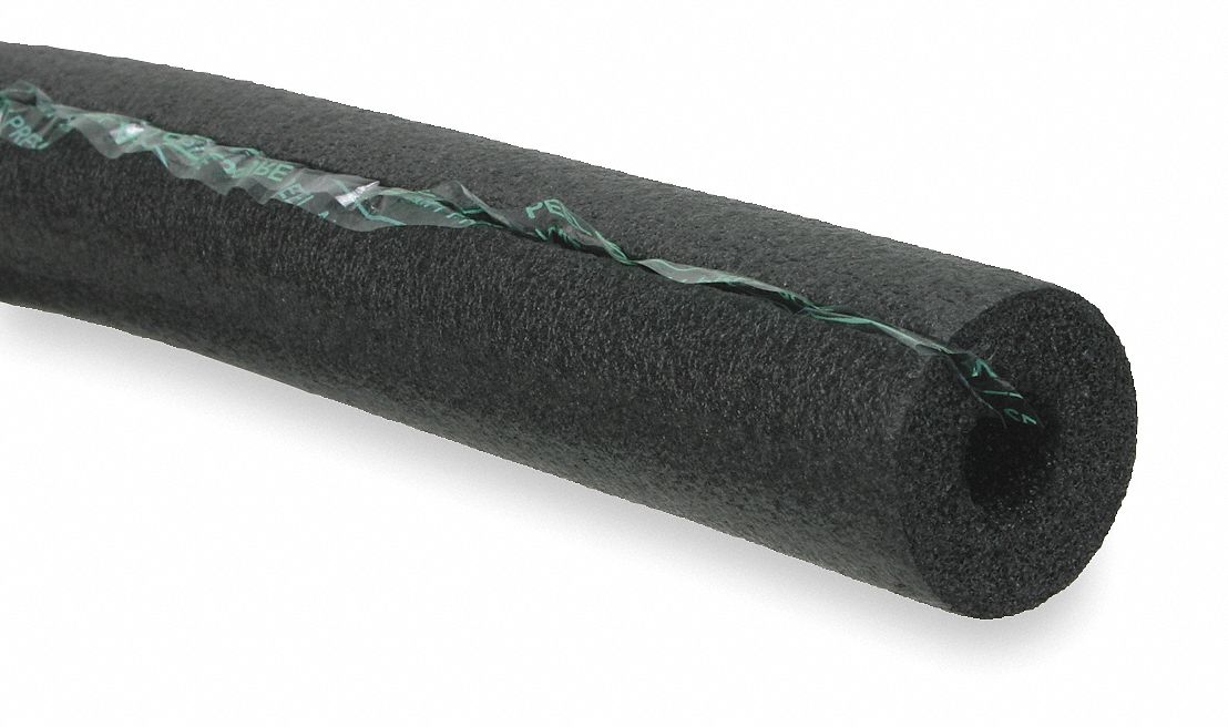Pipe Insulation: Fits 1 in Pipe Size, 1/2 in Wall Thick, -160°F to 200°F, 6 ft Insulation Lg