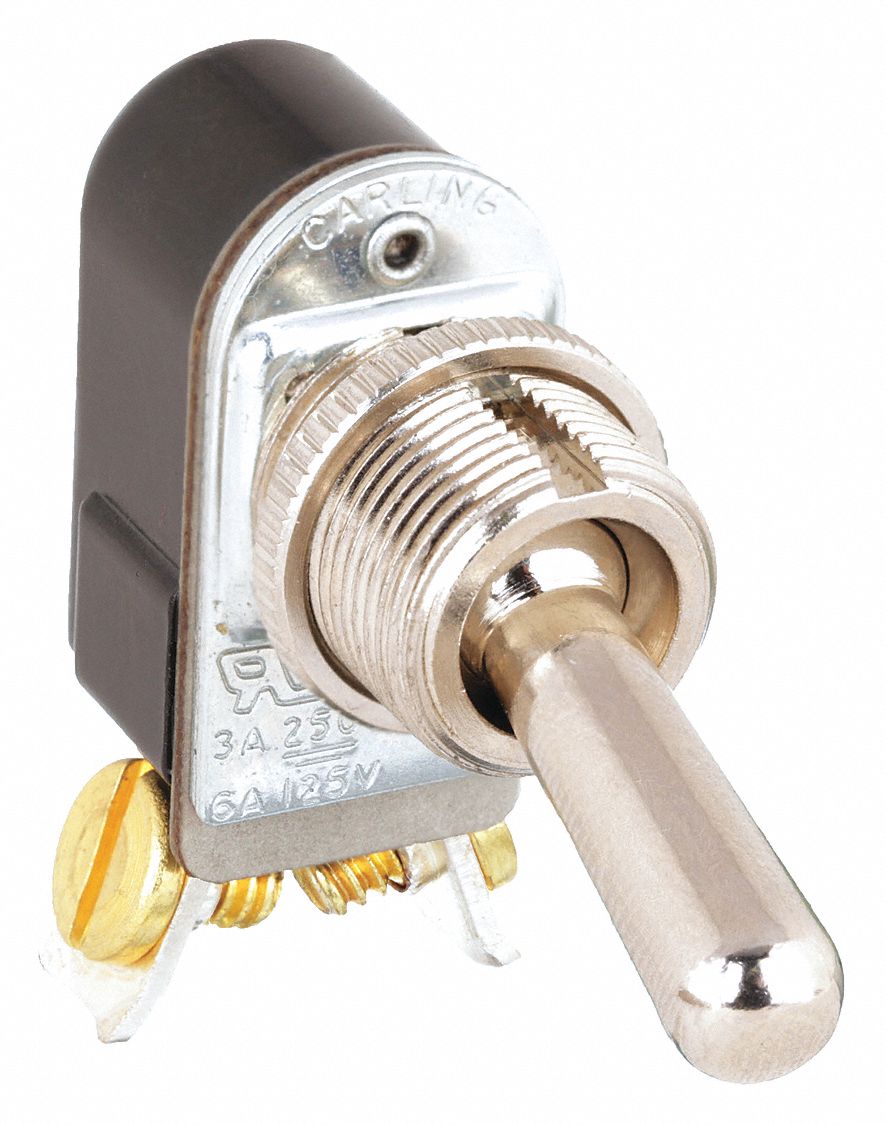 TOGGLE SWITCH, 3 POSITION, 2 CONNECTIONS, SPST, SCREW TERMINALS CONNECTION