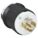 LOCKING PLUG, L21-20P, 120/208V AC, 20 A, 4 POLES, BLACK/WHITE, SCREW TERMINALS, L21-20