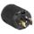 MIDGET LOCKING PLUG, ML1-15P, 125V AC, 15 A, 2 POLES, BLACK, SCREW TERMINALS