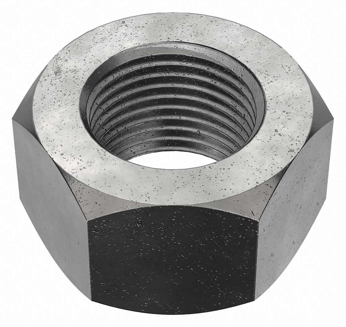 Hex Nut: 3/4"-16 Thread, 1 1/8 in Hex Wd, 41/64 in Hex Ht, Steel, Not Graded, Black Oxide, 20 PK