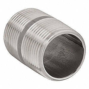 NIPPLE,3 IN,THREADED,304 STAINLESS