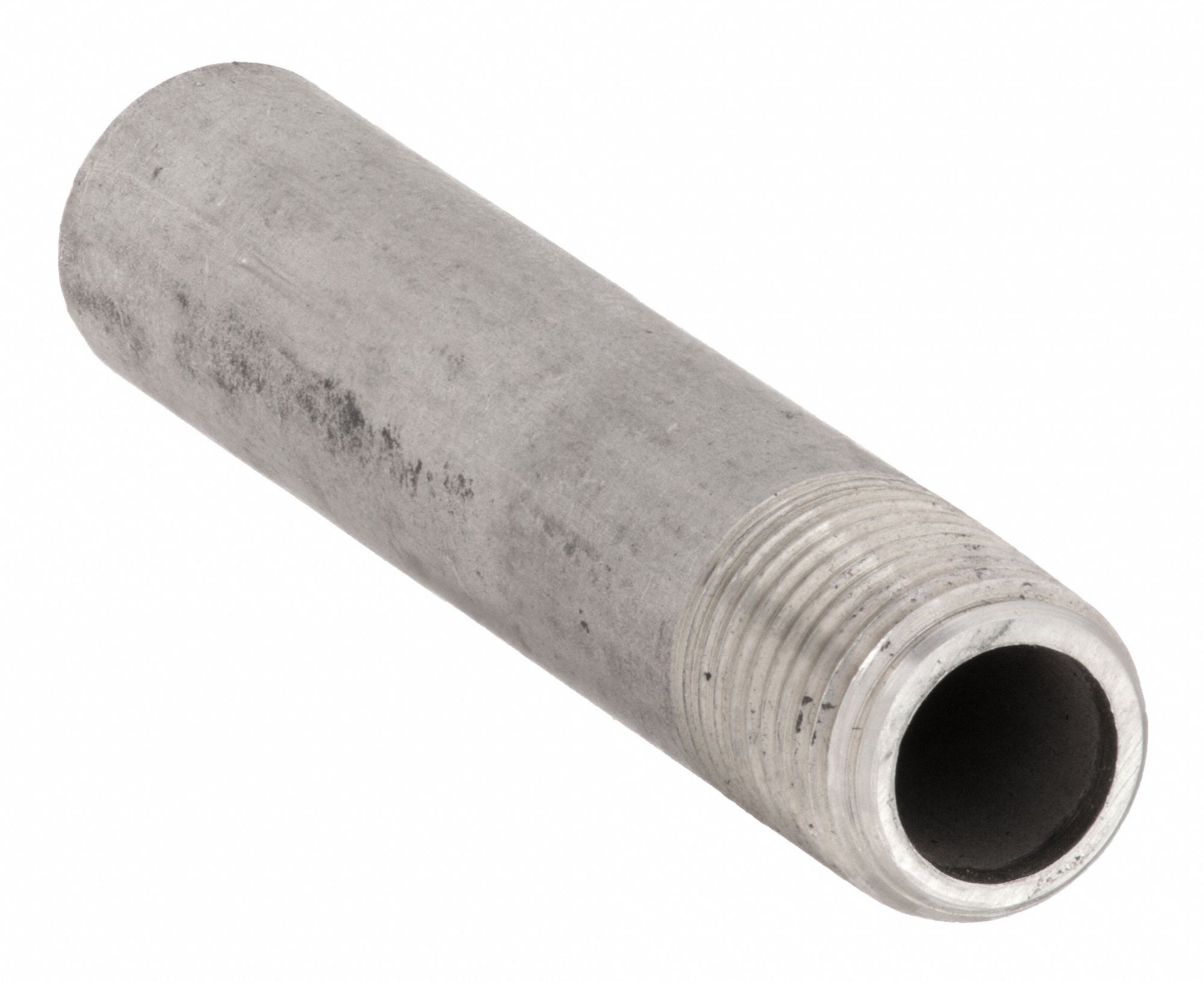 Nipple: 304 Stainless Steel, 1/8 in Nominal Pipe Size, 1 1/2 in Overall Lg, Threaded on One End