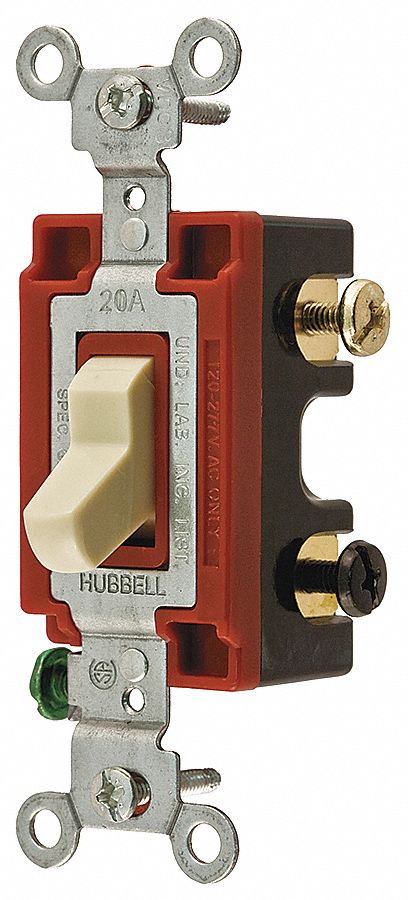 HUBBELL WIRING DEVICE-KELLEMS Interruptor De Pared, Amperes CA 20, Tipo ...