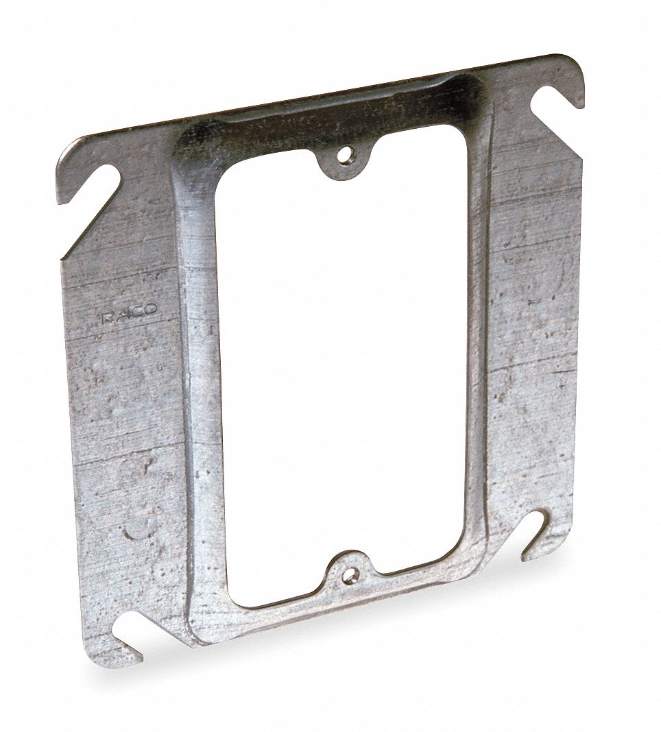 RACO Plaster Ring Galvanized Zinc, Silver, 4 in One Gang Box, 1 Gangs