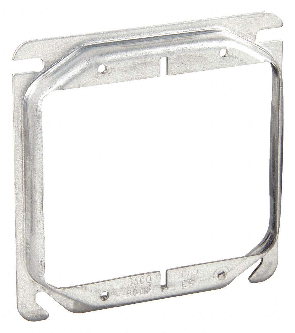 PLASTER RING, ½ IN RAISED H, STEEL, 0.5 IN OVERALL L, 4 IN OVERALL W