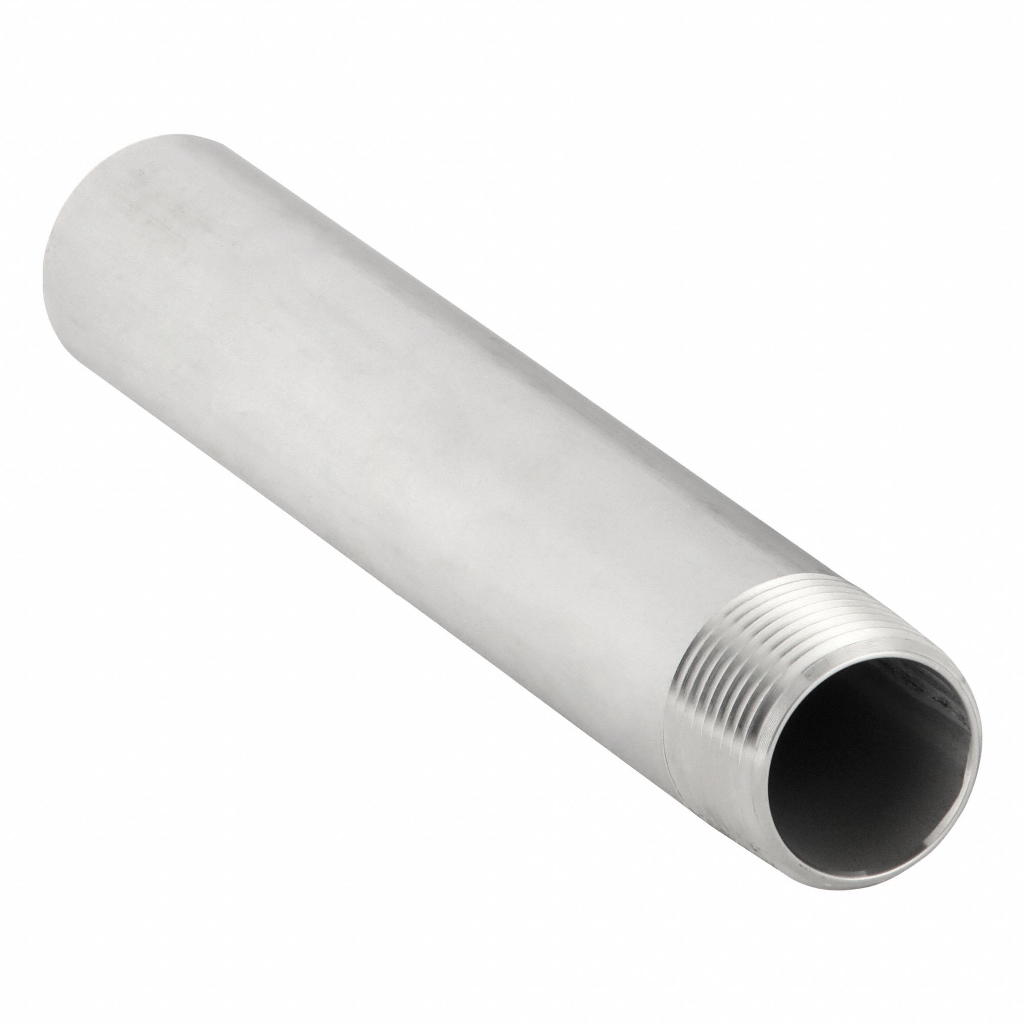 Nipple: 316 Stainless Steel, 3/4 in Nominal Pipe Size, 6 in Overall Lg, Threaded on One End