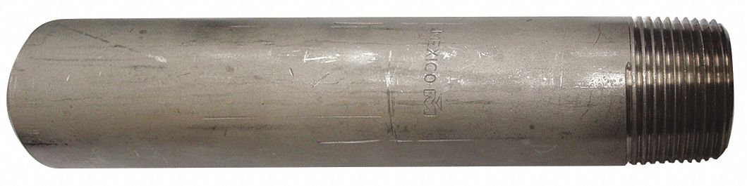 stainless steel grainger nipple threaded pipe schedule end close