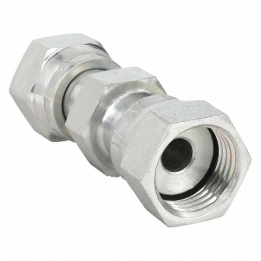 Swivel Union: Straight Swivel Connector, Swivel FNPT O-Ring x Swivel FNPT  O-Ring, 500°F Max Op Temp