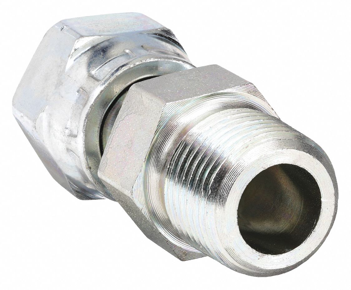 PIPE THREAD SWIVEL CONNECTOR: STRAIGHT SWIVEL ADAPTER, SWIVEL FNPT O-RING X MNPTF, 500 ° F MAX