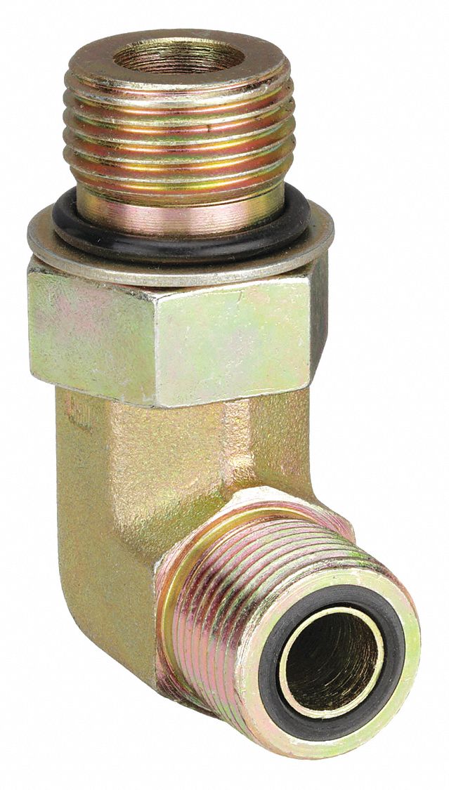 STRAIGHT THREAD ELBOW: 90 °  ELBOW ADAPTER, MALE O-RING FACE SEAL X MALE SAE-ORB, SEAL-LOK
