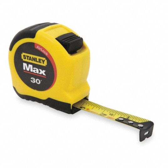 Stanley 30-ft. Yellow/Black Tape Measure, 1-1/4 in. wide