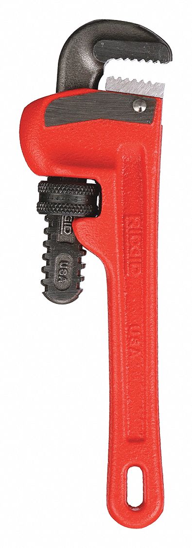 HEAVY-DUTY PIPE WRENCH, CAST IRON, ¾ IN JAW CAPACITY, SERRATED, 6 IN OVERALL L, I-BEAM