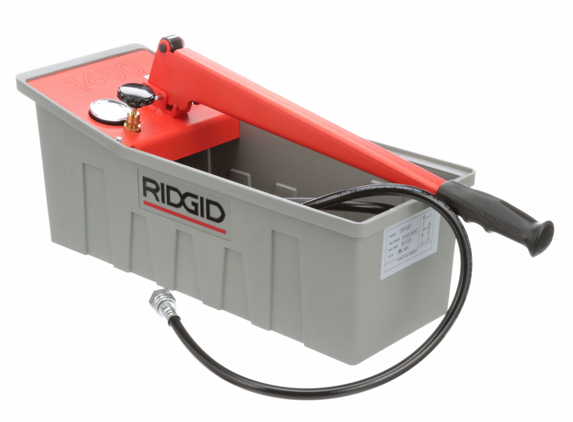 RIDGID Pressure Test Pump, Hydraulic 1XDZ350557 Grainger