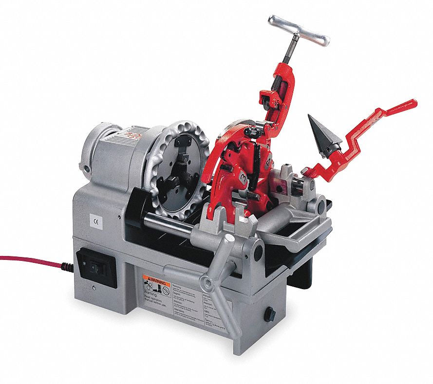 RIDGID THREADING MACHINE, CORDED, ½ HP, 115V/60HZ, ¼ TO 1½ IN DIA, 5/16 TO  1 IN BOLT - Pipe Threading & Cutting Machines - RDG61142