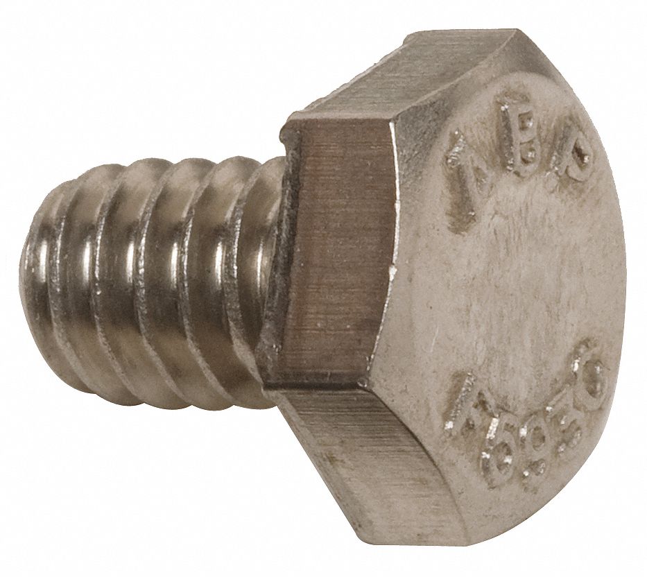 GRAINGER APPROVED Hex Head Cap Screw, Hex Head Cap Screw, 1/4"20, 3/8