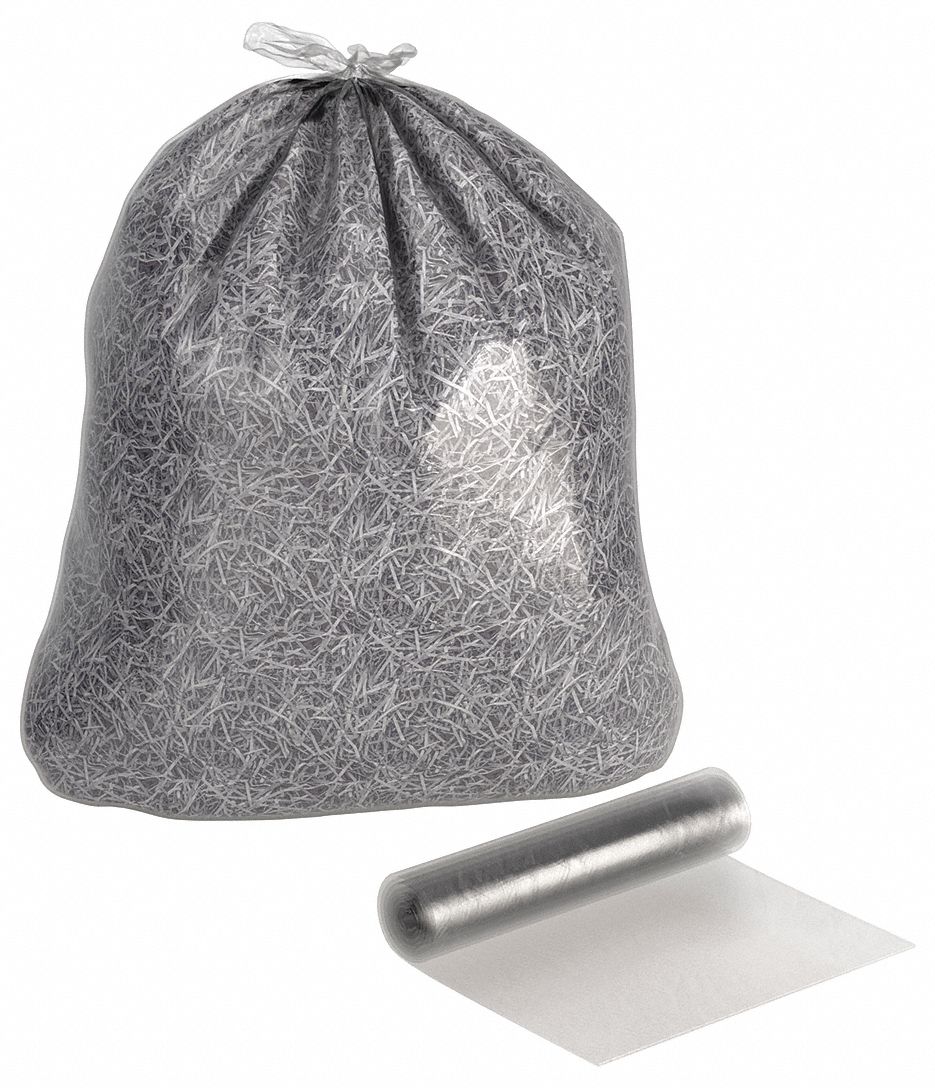 Trash Bags: Light Duty, 15 gal Capacity, 20 lb Max. Load, 24 in x 33 in, 8 micron Thick