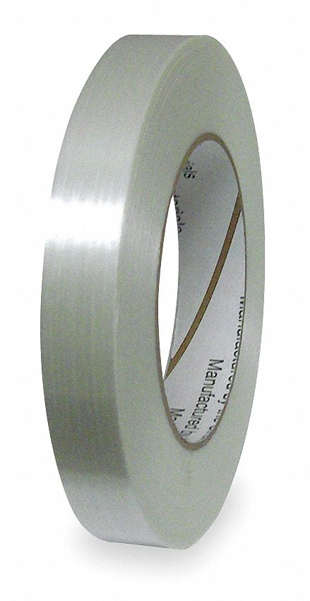 FILAMENT TAPE, FIBERGLASS, 0.5 IN X 180 FT, 6 MIL THICK, 300 LB/IN TAPE TENSILE STRENGTH