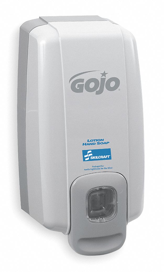 SOAP DISPENSER, MANUAL, 1,000 ML REFILL SIZE, LIQUID, GREY, PLASTIC, NXT, MANUAL POWERED
