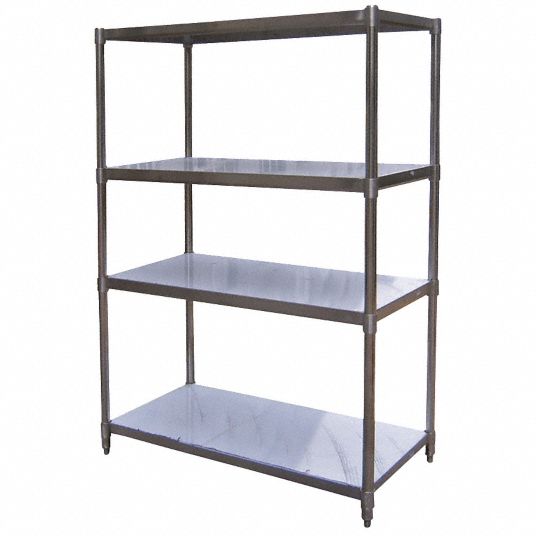 Solid Stainless Steel Shelving - 36 x 18 x 72