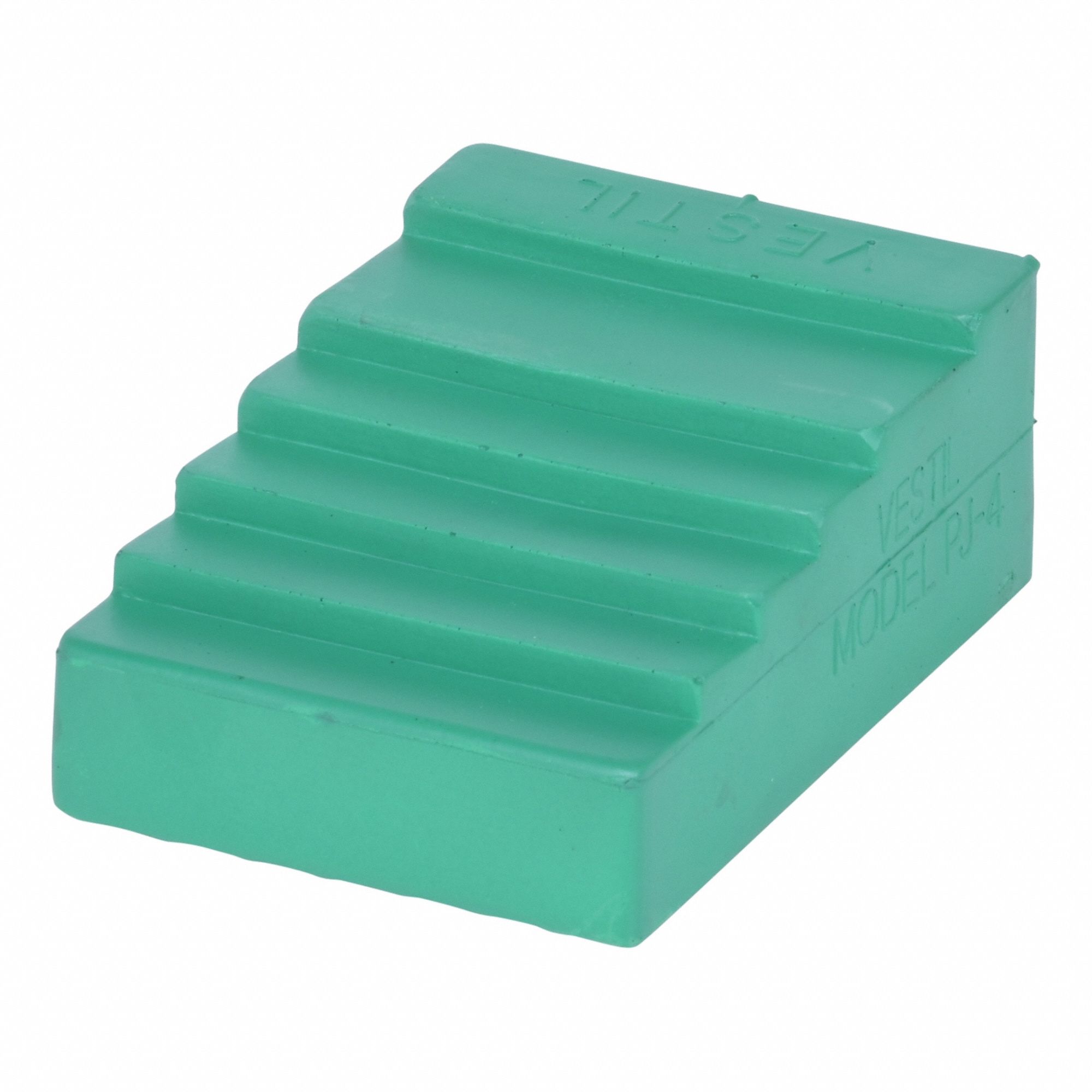 PALLET JACK WHEEL STOP, URETHANE, 5¾ IN OVERALL L, 4 IN OVERALL W, GREEN