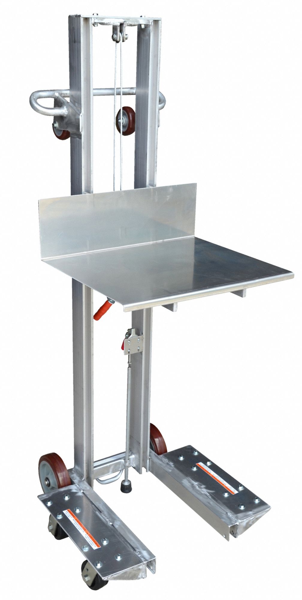 GRAINGER APPROVED Manual Lift, Manual Push Platform Lift, 400 lb Load Capacity, Lifting Height