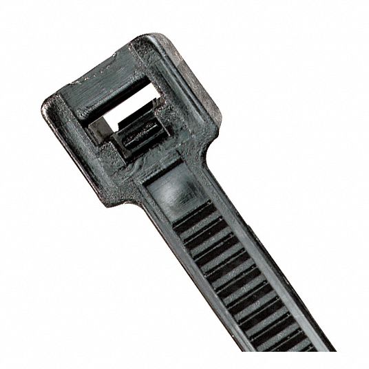GRAINGER APPROVED Standard Cable Tie, Standard, Color Black, PK 500