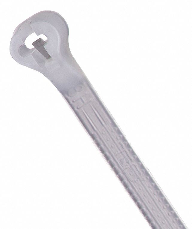 CABLE TIE, 4 IN L, ⅝ IN MAX BUNDLE, 0.09 IN W, NATURAL, 1,000 PK