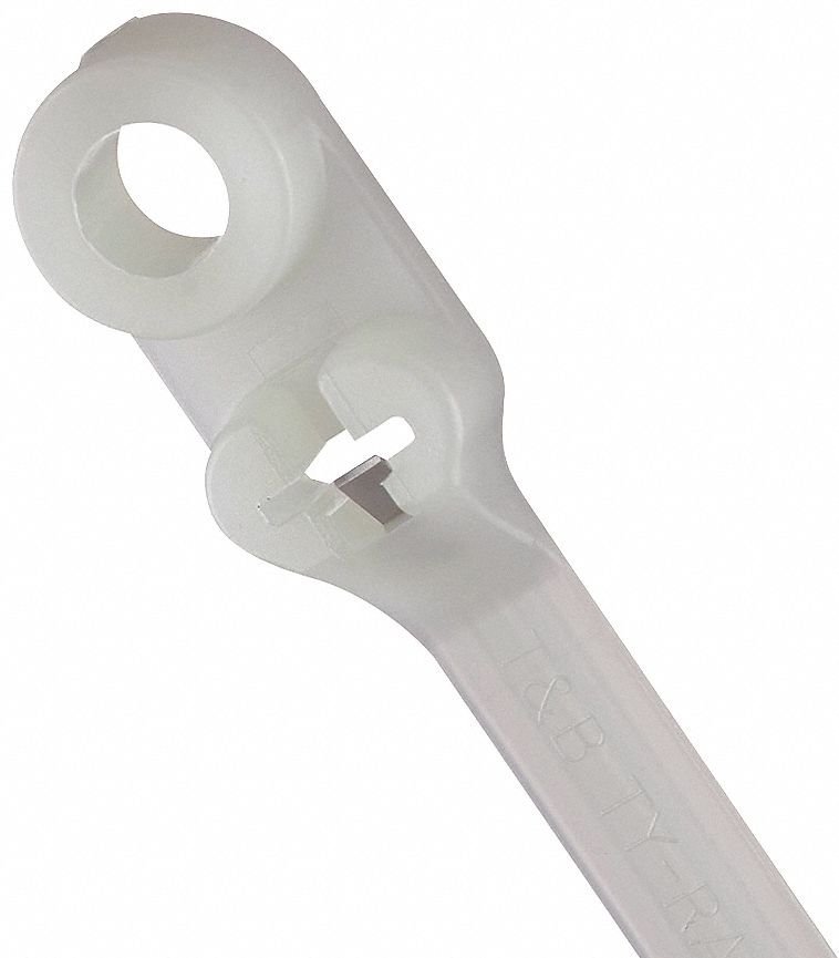 CABLE TIE, 14 IN L, 3½ IN MAX BUNDLE, 0.3 IN W, NATURAL, MOUNTABLE, 500 PK