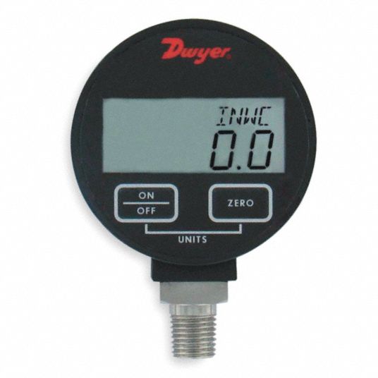 DWYER INSTRUMENTS Digital Pressure Gauge, Range 100 PSI 1XFX2DPGW08