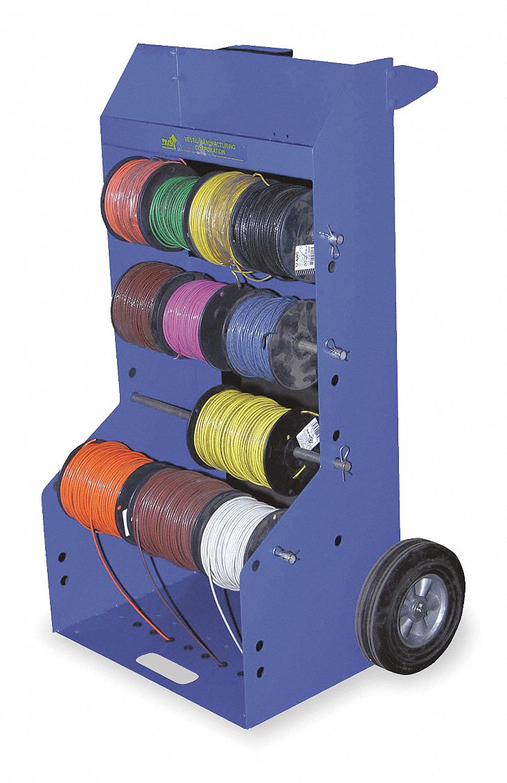 Wire Spool Cart, 300 lb Load Capacity, Steel Grainger