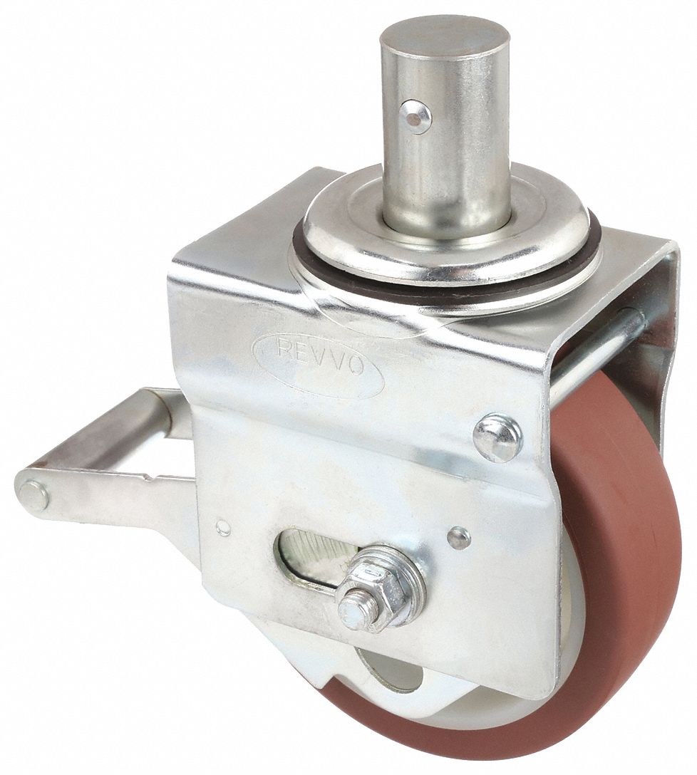 1320 lb, Std, TotalLocking BoltIn Stem Caster with Round Stems for
