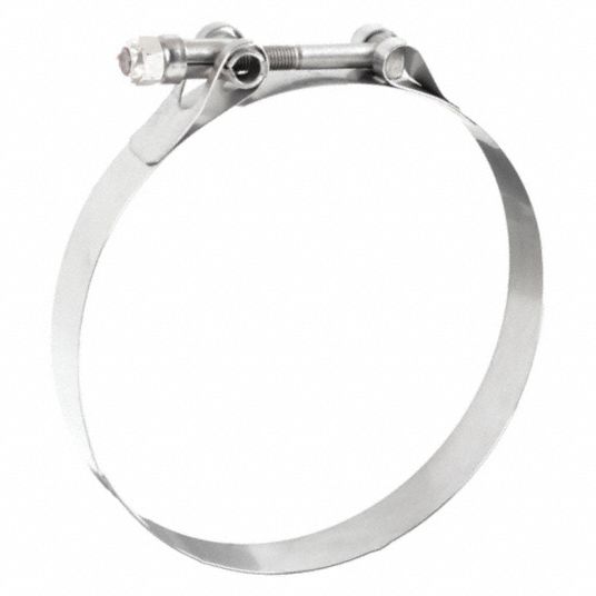 301 Stainless Steel Band, 4 3/4 in – 5 1/16 in Dia., Hose Clamp - 1XGW7 ...