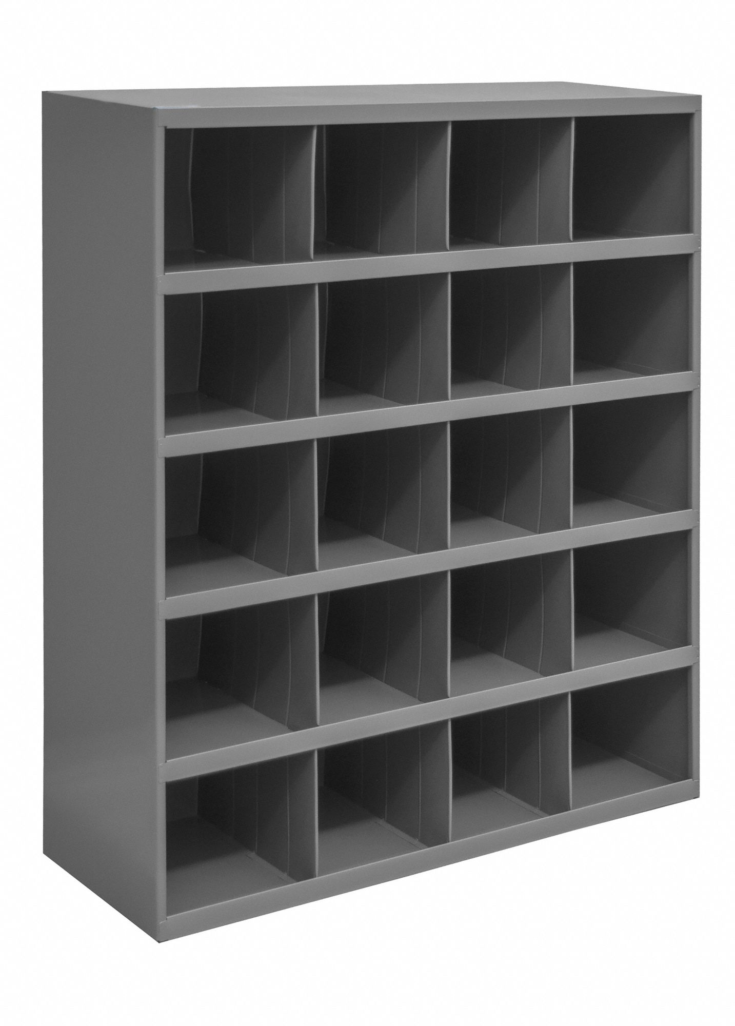 PIGEONHOLE BIN UNIT, 34 IN X 12 IN X 42 IN, 20 COMPARTMENTS, 8 IN X 11⅞ IN X 8½ IN