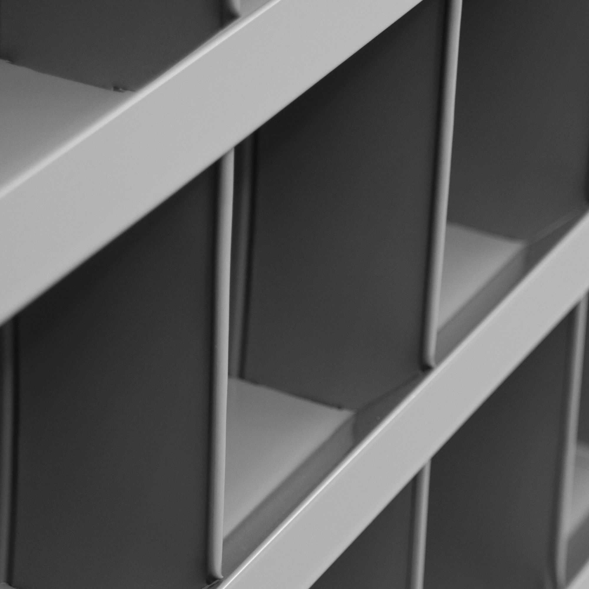 DURHAM MFG Pigeonhole Bin Unit 18 in x 12 in x 42 in, 36 Compartments