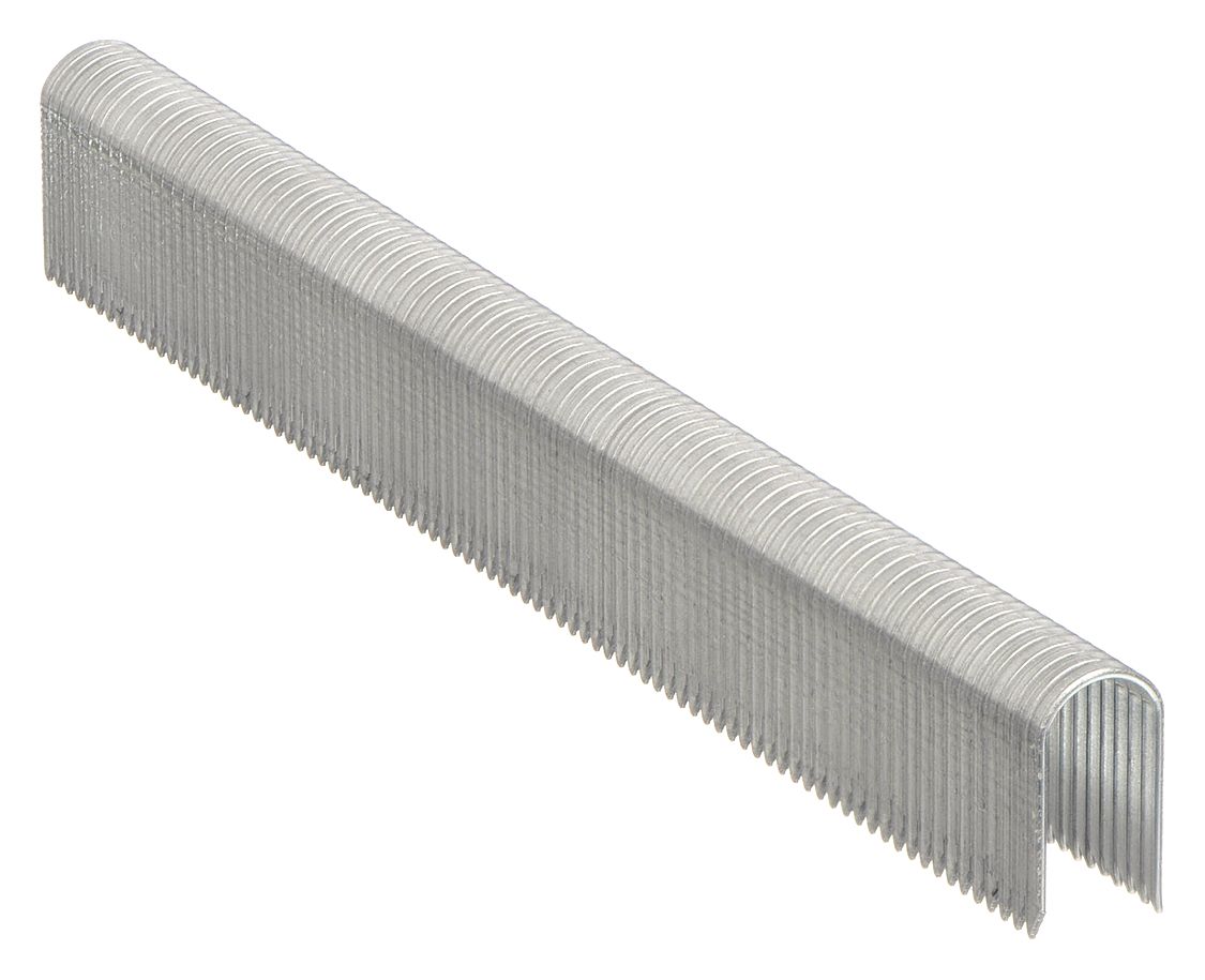STANLEY, Round Staple, 5/16 in Crown Wd, Cable Staple,Silver,5/16 in