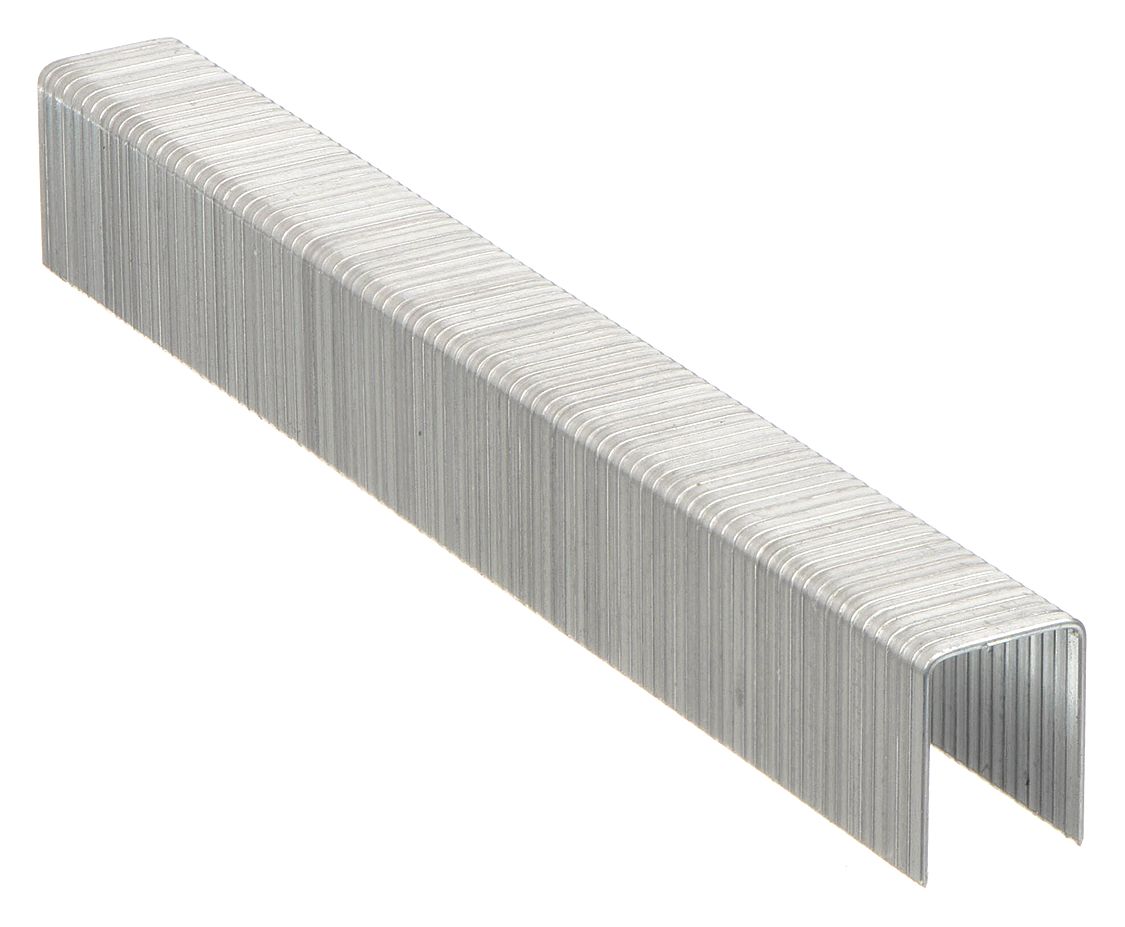 STAPLES, GALVANIZED STEEL, 9/16 IN LEG L, 27/64 IN CROWN, 1000-PK, FOR TRE500 STAPLER